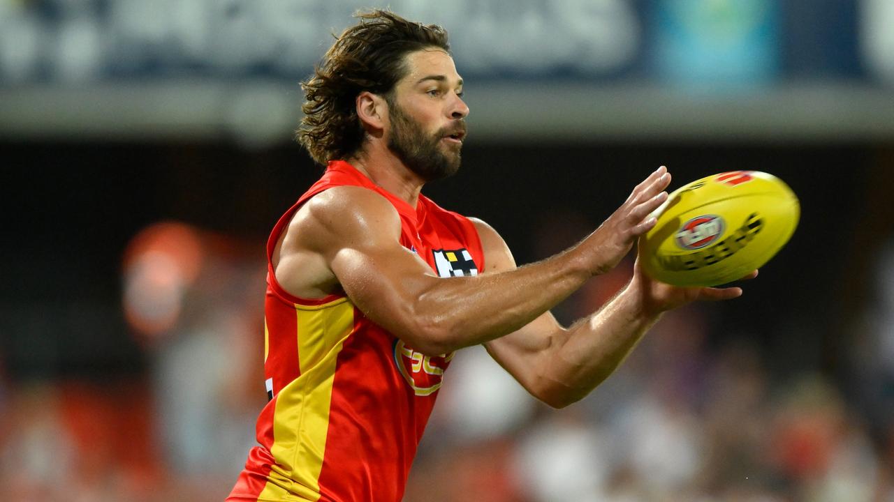 Gold Coast’s Levi Casboult looks a shadow of the player he was in 2022. Picture: Getty Images