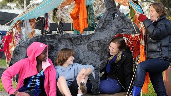  Kensington children check out the Venny Adventure Playground.