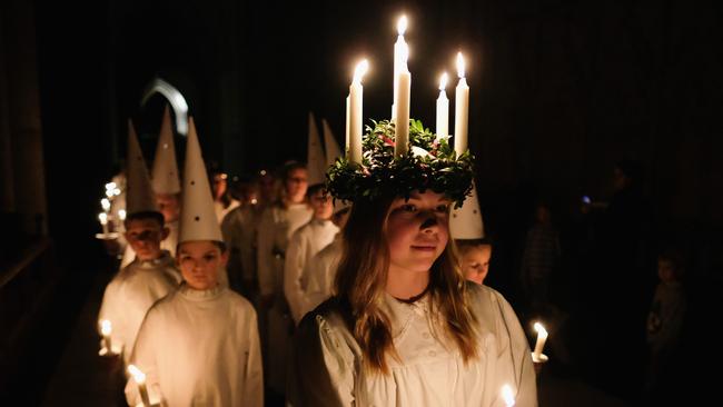 A Sankta Lucia ceremony. Picture: Getty Images