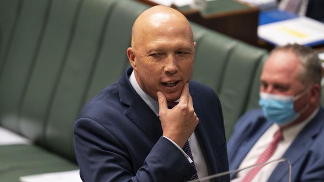 Mr Dutton was warned a war between Ukraine and Russia is inevitable. Picture: NCA NewsWire / Martin Ollman