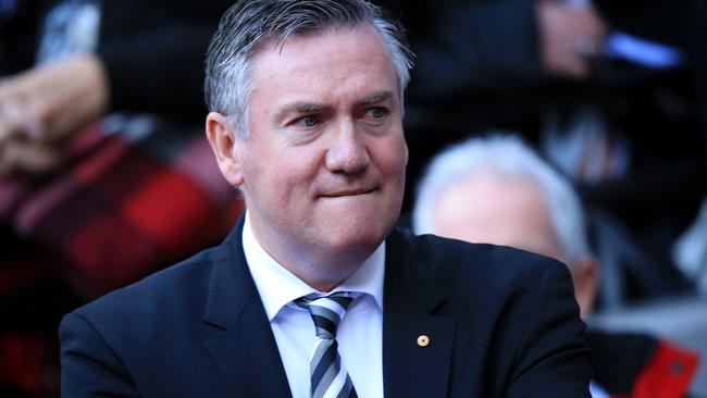 Eddie McGuire upset after the loss. Picture: Mark Stewart