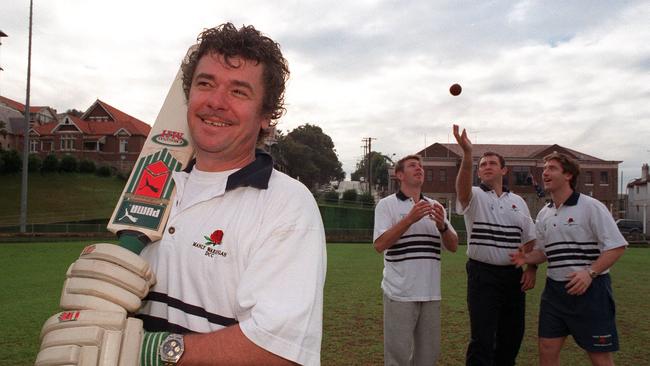 INXS guitarist Tim Farriss (L) is a cricket nut. Picture: Tracey Haslam.