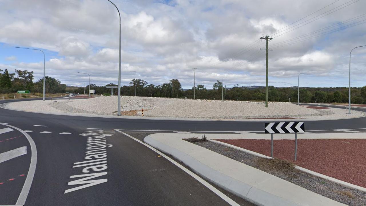 The intersection of New England Highway and Wallangarra Rd at Stanthorpe has caused a stir, after multiple truck rollovers on the roundabout have called into question whether safety upgrades are needed. Photo: Maps