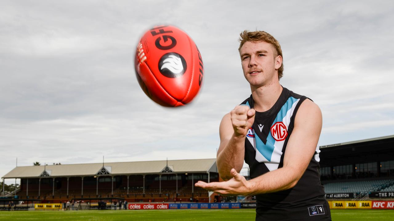 New Port Power recruit Jason Horne-Francis at Alberton. Picture: Brenton Edwards