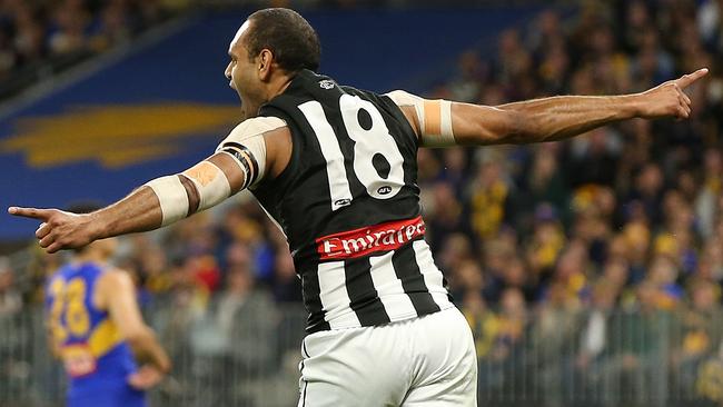 Travis Varcoe celebrates his stunning goal. Picture: Getty Images