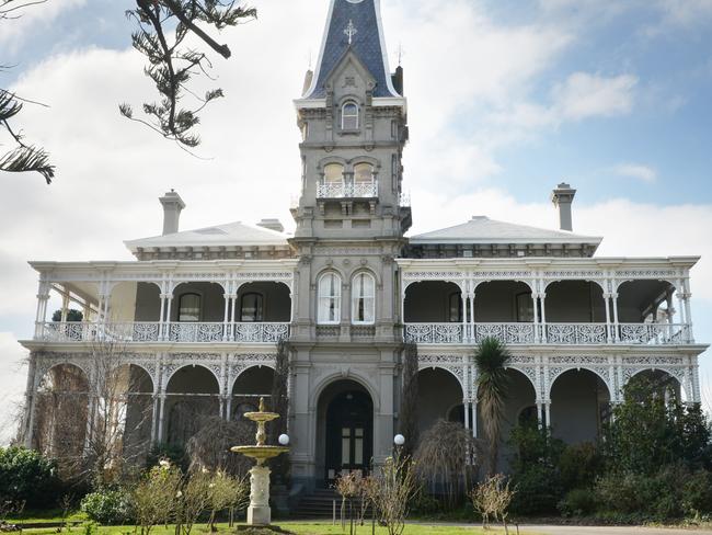 Principal Mark Brockhus of Salesian College in front of Rupertswood Mansion in Sunbury Picture: Susan Windmiller