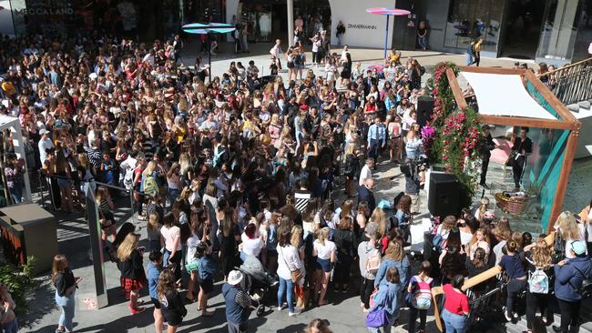 Youtube star James Charles with his many, many fans. Picture Mike Batterham