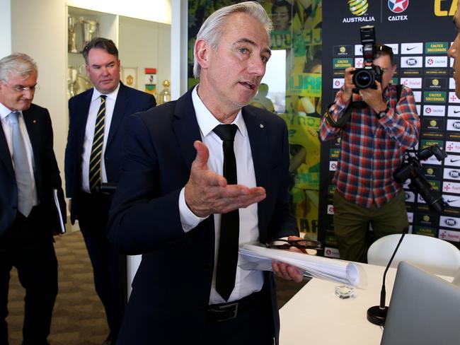 Dutchman Bert van Marwijk is unveiled as the new Socceroos head coach.