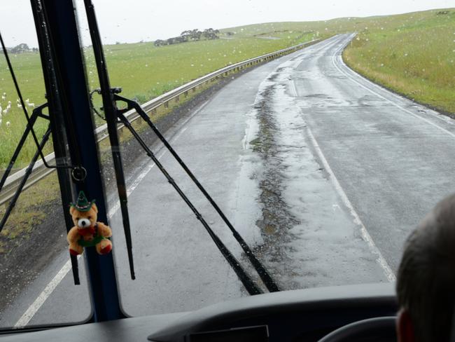 Australia’s worst road is the Glenelg Highway between Coleraine and Casterton, according to Trotters Coaches director Des Trotter. Picture: Karla Northcott