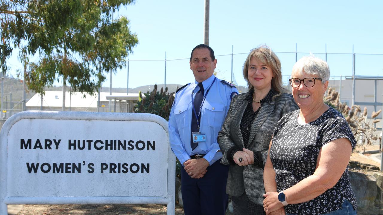 Acting Director of Prisons David Jackson, Retired Correctional Supervisor Alison McIntyre, and Minister for Corrections and Rehabilitation Madeleine Ogilvie. Picture: Elise Kaine