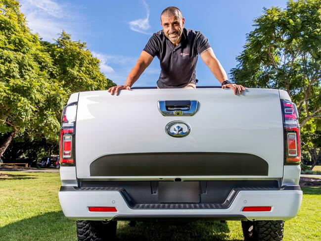 Anthony Conias with his Chinese-built GWM Cannon ute. Picture: Richard Walker