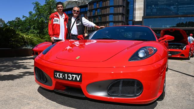 National Ferrari Owners club meet at Adelaide Oval. Photo: Naomi Jellicoe