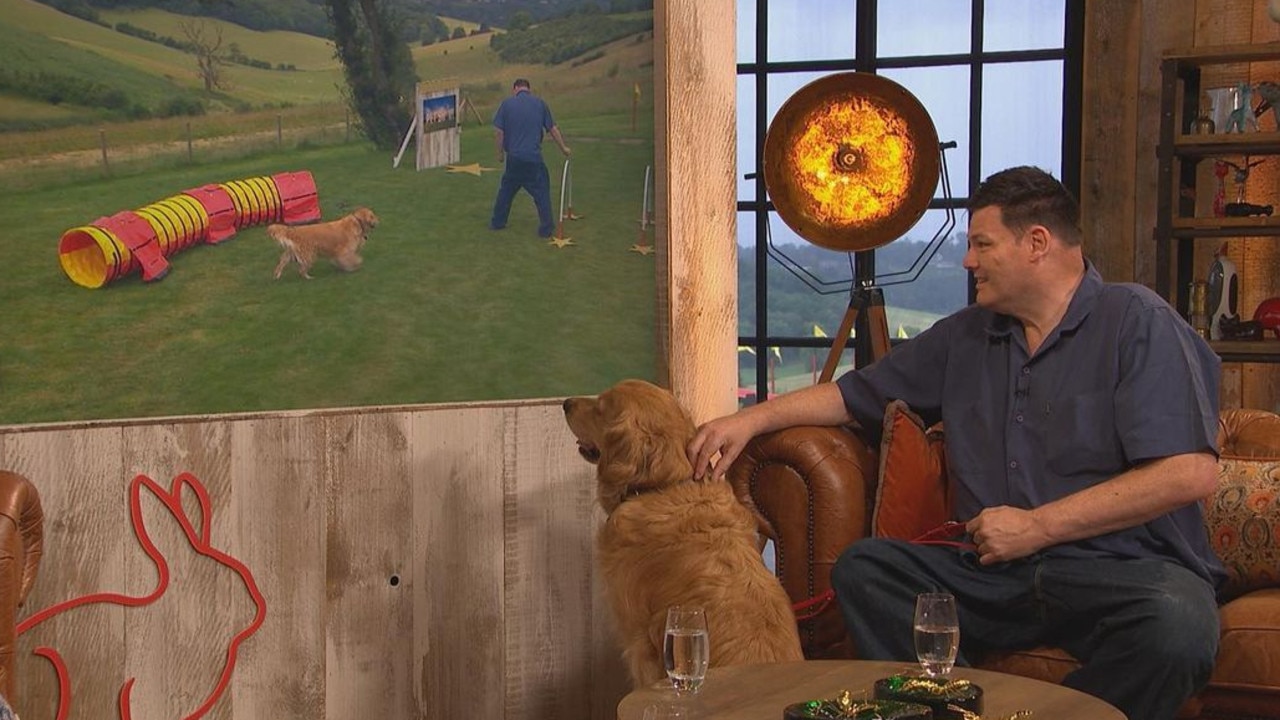 Mark Labbett and his beloved dog Baloo.