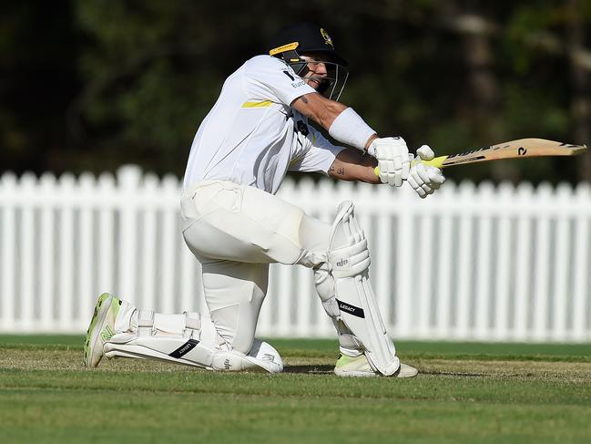 Kookaburra Cup cricket - Southport Labrador vs. Runaway Bay at Morrie Glasman Oval in Arundel. Nic Peterson batting for Southport Labrador. Picture: Lawrence Pinder