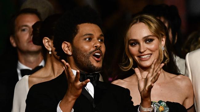 Abel Tesfaye and Lily-Rose Depp had everyone talking about The Idol. Picture: AFP.