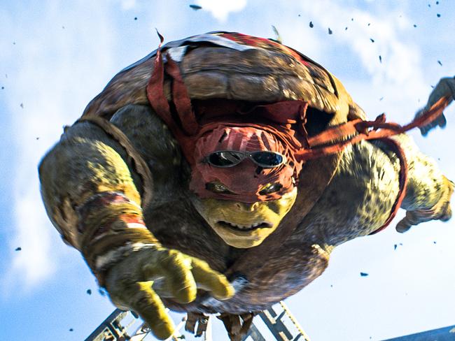 Fighting for justice ... Raphael in Teenage Mutant Ninja Turtles.