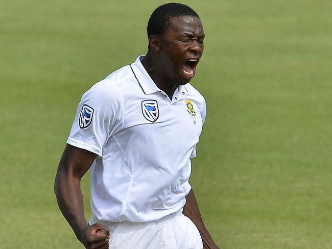 Kagiso Rabada gives Steve Smith an almighty send off.