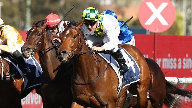 Ryan Maloney will ride Sunshine In Paris at 54kg in The Galaxy at Rosehill on Saturday. Picture: Jeremy Ng/Getty Images