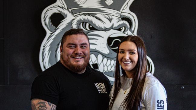 A Gympie-born couple, Mimi Rogers and Bradley Morris have overcome the challenges of Covid to open their own 'old-school' gym, Iron Palace, and their leap of faith is already starting to pay off.Â Picture: Iron Palace