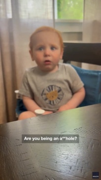 Adorable toddler admits to being difficult to his mum