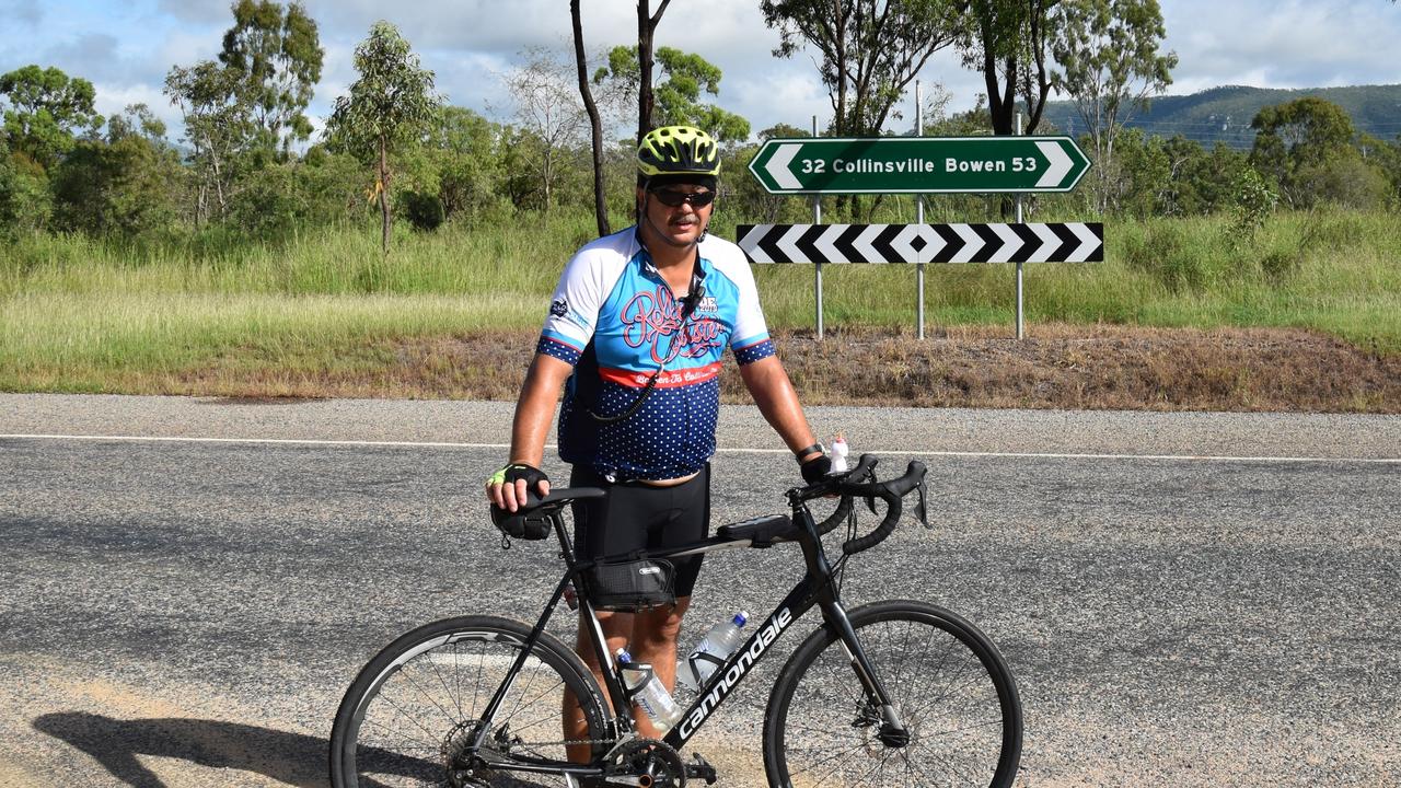 Robert Lee Bowen at a rest stop on the Bowen to Collinsville Rollercoaster bike ride. He will be riding in the 2025 Tour de Cure signature tour. Photo: Contributed