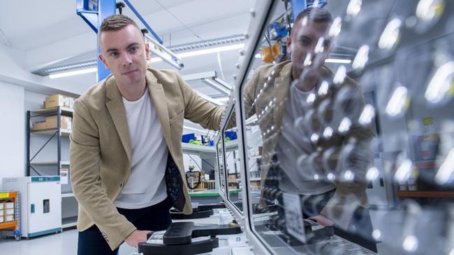 VALO founder Aaron Hickmann at the company’s Kent Town offices. Picture: Mark Brake