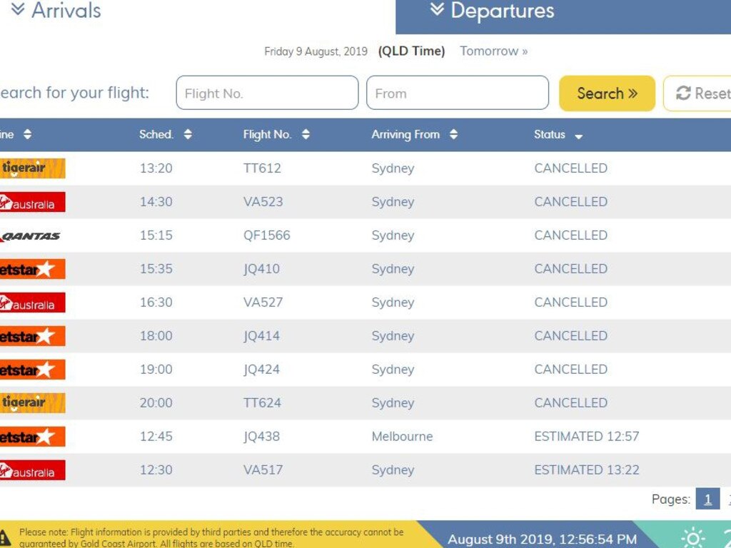 Gold Coast Airport: More than a dozen flights cancelled to and from ...