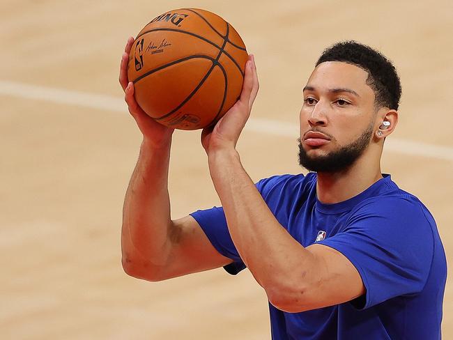 Ben Simmons’ shooting is at a career low. Picture: Kevin C. Cox/Getty Images