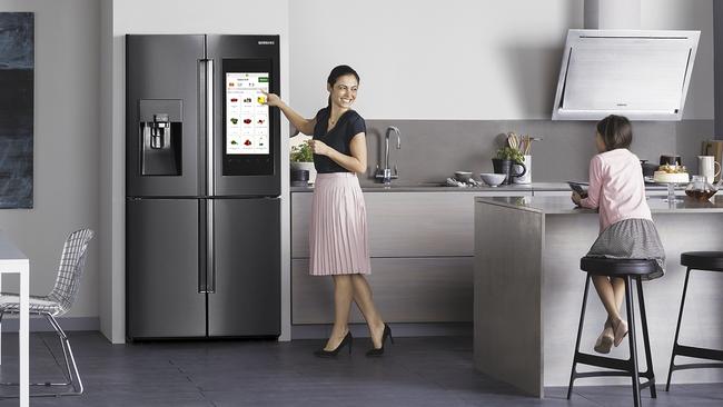 A modern Samsung fridge.