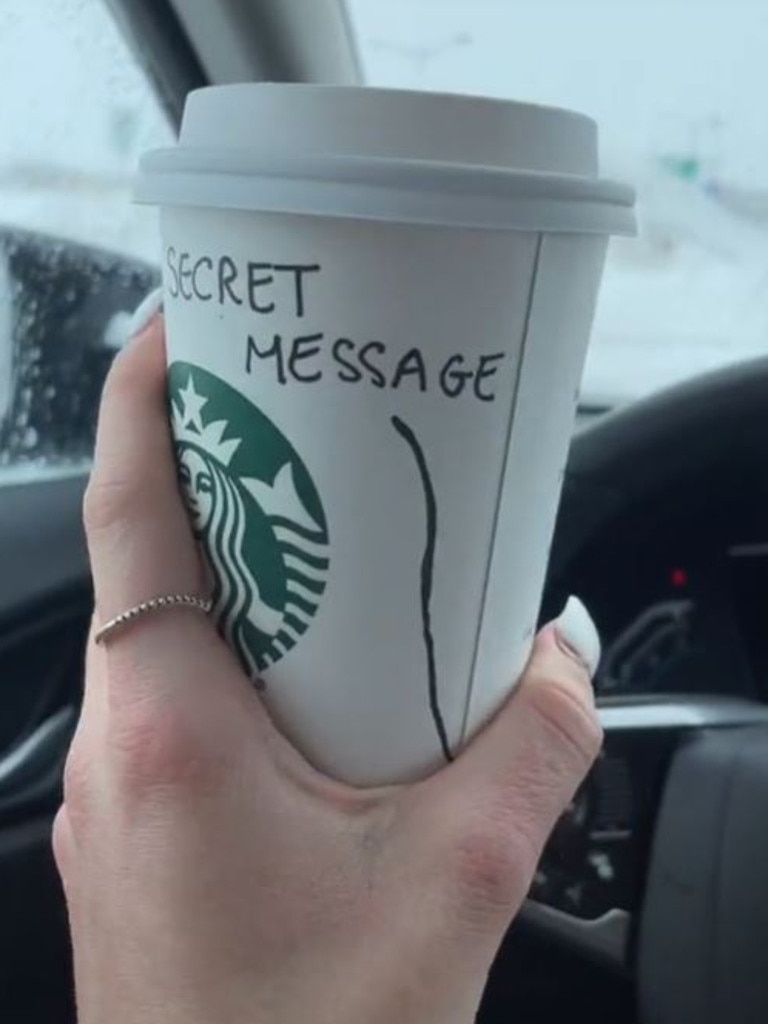 The barista had left her a ‘secret message’. Picture: TikTok/chance_twins