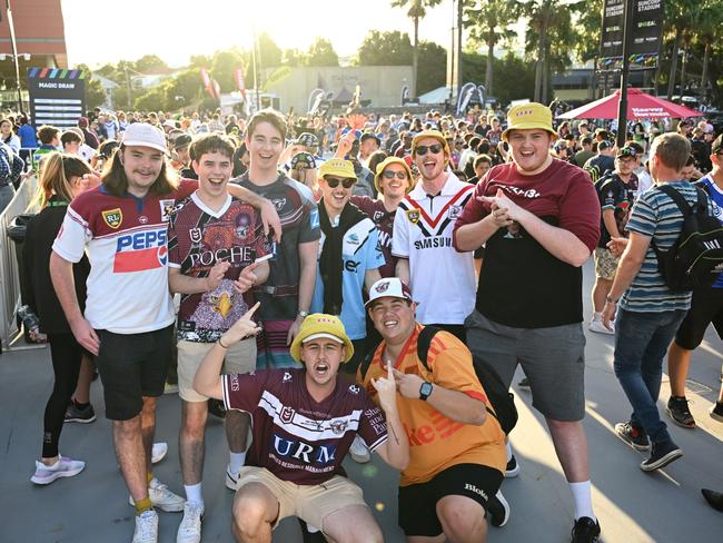 Fans on XCaxton Street before rthe opening game. Picture: NRL Photos