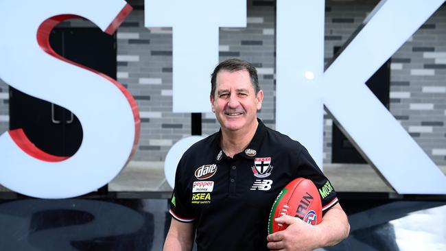 Ross Lyon after his return as St Kilda coach was confirmed. Picture: Quinn Rooney/Getty Images