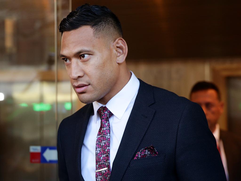 Israel Folau was sacked for posting a photo on Instagram that said homosexuals would go to hell. Picture: Jonathan Ng