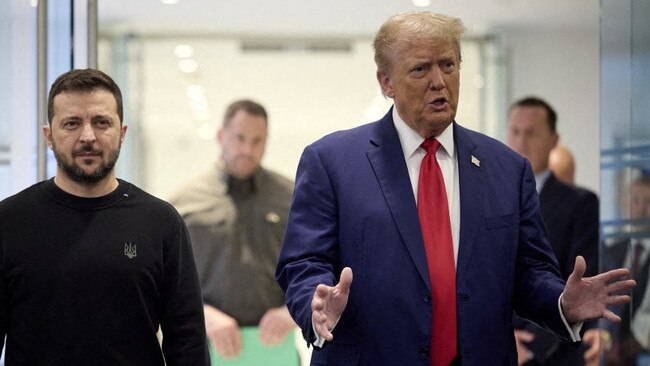 President Zelensky met Donald Trump, the Republican presidential nominee and former president, at Trump Tower on Friday. Picture: AFP / Ukrainian Presidential Press Service