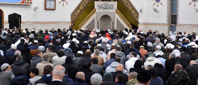 Lakemba Mosque was packed with worshippers to mark Eid-el-Fitr. Picture: AAP