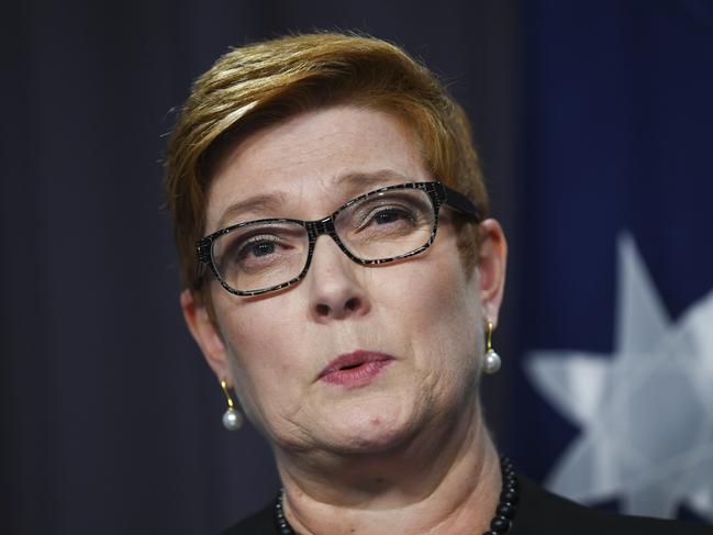 Australian Foreign Minister Marise Payne . Picture: AAP.