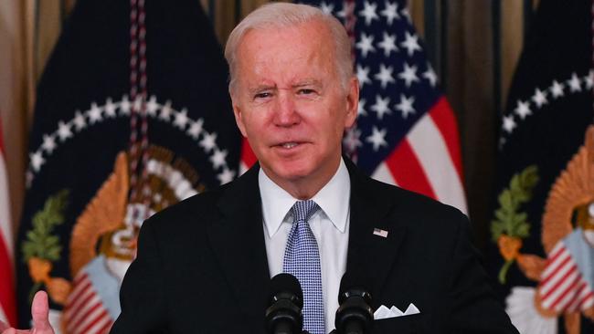 US President Joe Biden called Rittenhouse a white supremacist. Picture: AFP