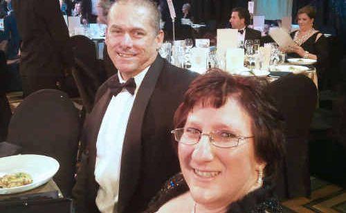 Tony and Donna Bowers representing the Lockyer Valley Demons at the Brownlow’s on Monday night. . Picture: Contributed