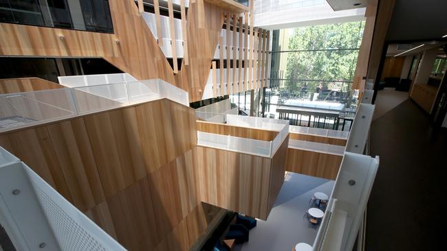 The foyer of the new Adelaide Botanic High School. Picture: AAP / Kelly Barnes