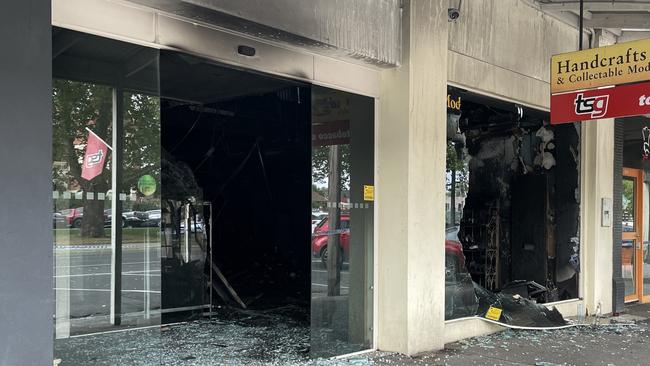 Police attended a fire at the Handcraft and collectables store and tobacco station on Sturt St and Drummond St Ballarat Central on Wednesday 28 February. Picture: Timothy Cox