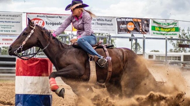 Amy Eckford said she has been barrel racing for fun for more than 10 years. Pictured: Demon the barrel racing horse. Photo: East Coast Images.