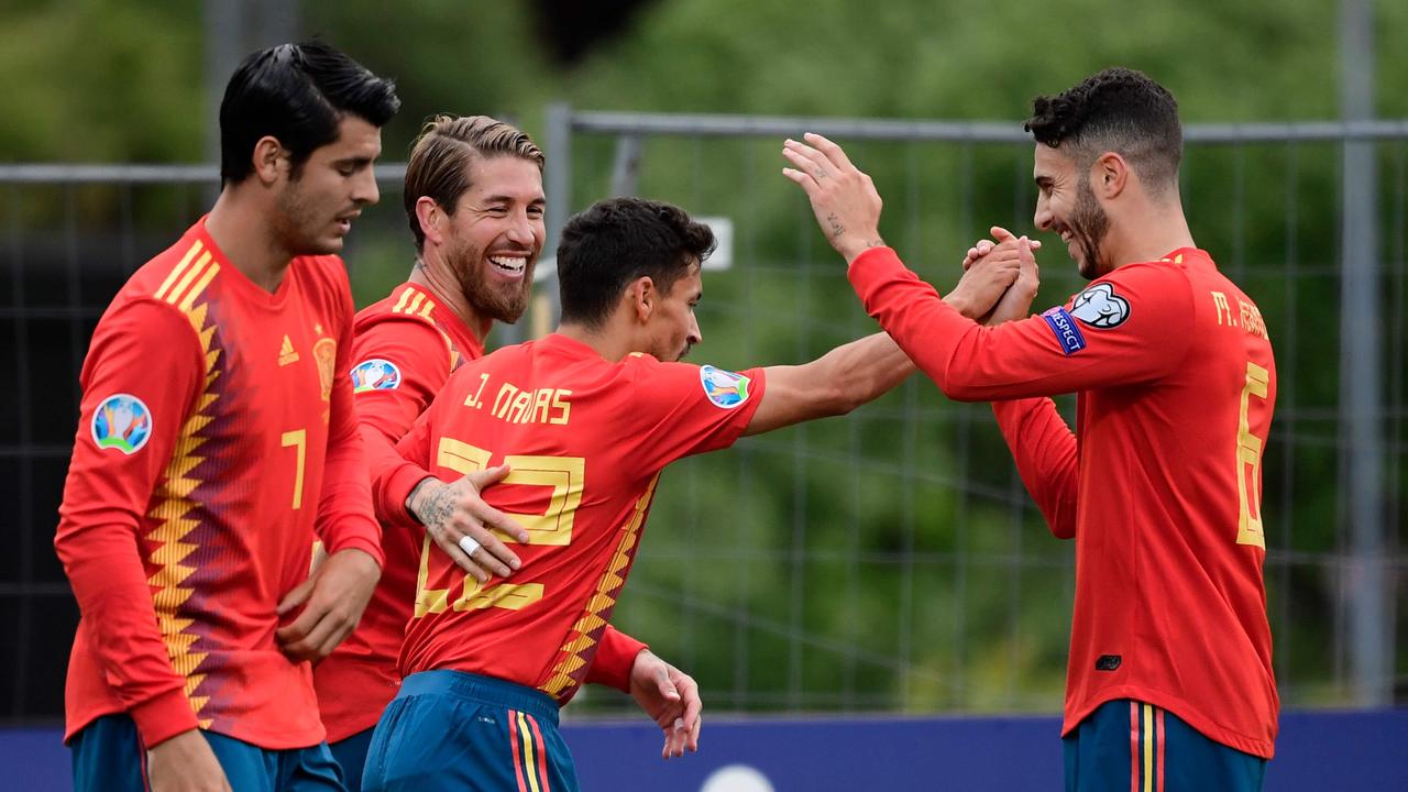Sergio Ramos scored his 19th international goal as Spain beat the Faroe Islands.