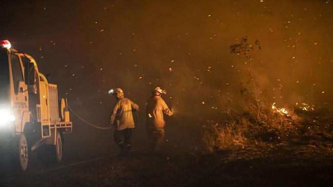 Queensland Fire and Emergency Services capture scenes from the Pechey bushfire.