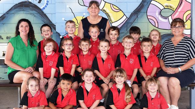 MY FIRST YEAR: Gympie West Prep R. Front row :- Harper Manson, Jett Roberts, Romii-Lee Brown, Emily Dorman, Ambrose Stephenson. Middle row seated:- mrs Kerri Laycock, Will Turner, Laylah Dennien, Dylan Vidler, Blair Mitchell, Sean Biddle, Baxter King, Mrs Sonya Russell. Back row standing:- Declan Marrington, Dominic Armstrong, Harrison Dean, Mrs Kerry Birt, Mitchell Rice, Jaxson Brennan, Alexis Wilcox. Picture: Patrick Woods.