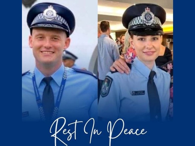 Constable Rachel McCrow, 26, and Constable Matthew Arnold, 29, were gunned down at the property in the western Darling Downs, about three hours west of Brisbane.