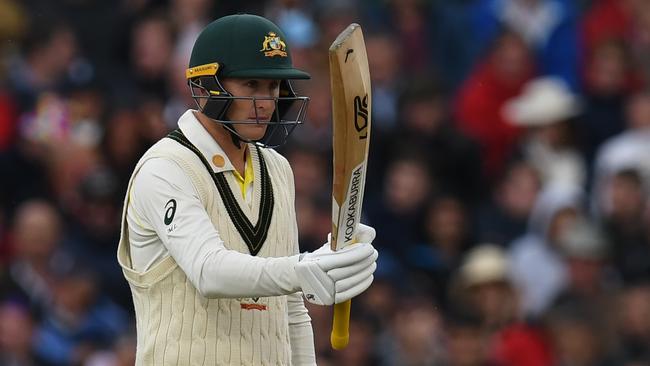 Marnus Labushagne has scored four consecutive half centuries in the Ashes series. Picture: AFP