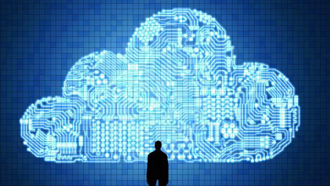 3d rendering circuit cloud on tablet for cloud computing technology