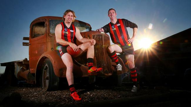 Brothers Hayden and Adrian Burgiel are both stars in Gippsland. Picture: Colleen Petch.