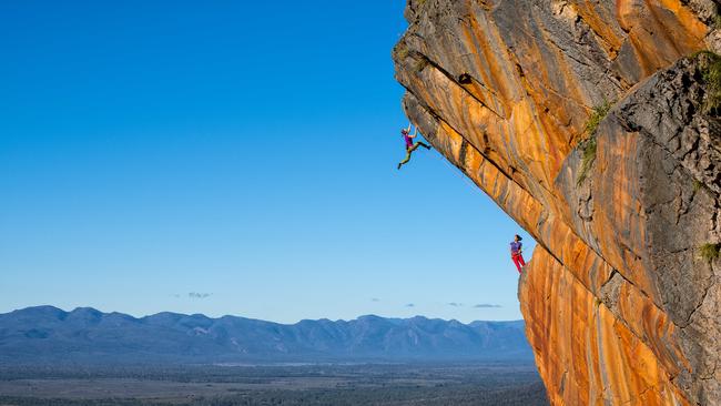 Climbers in the Grampians in Victoria. Picture: Simon Carter