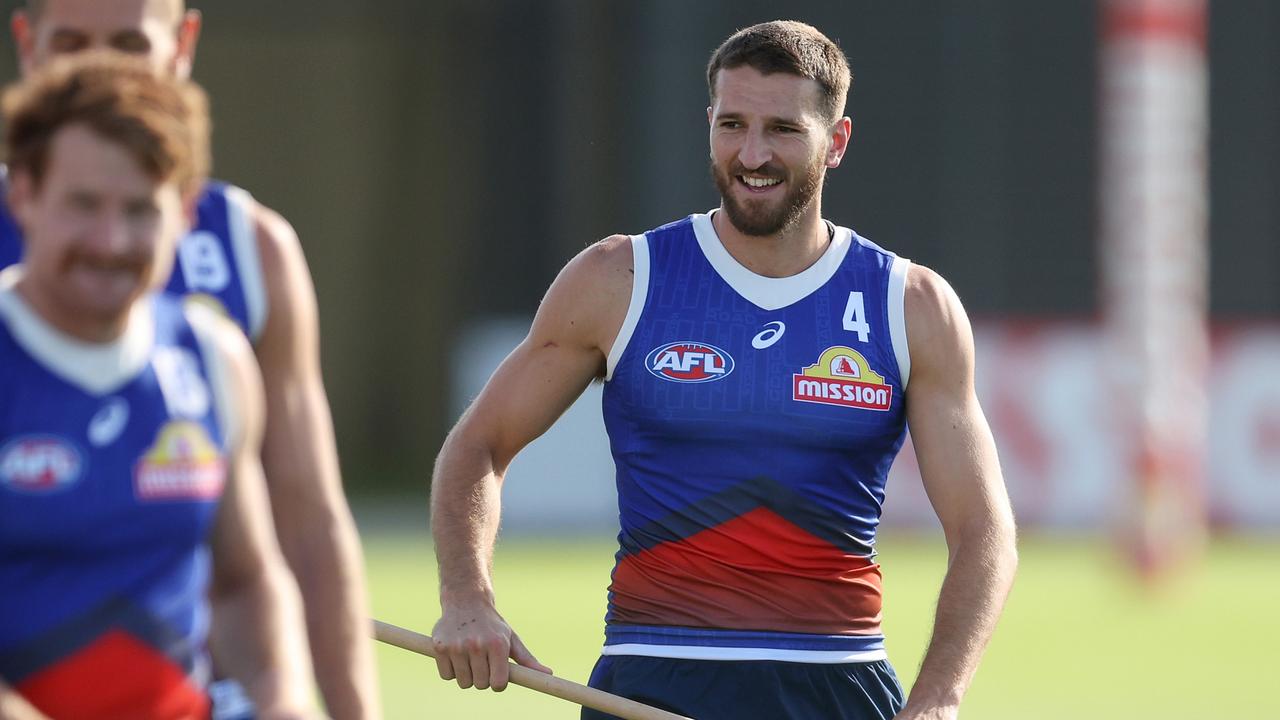 Marcus Bontempelli led the Bulldogs to victory – not for the first time. Picture: Daniel Pockett/Getty Images